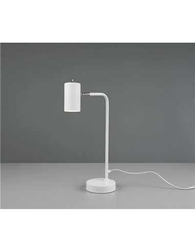 Lámpara de sobremesa MARLEY flexo minimalista, bombilla excl. 1x GU10 max. 5W IP20 Blanco