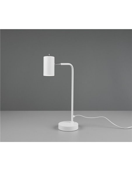 Lámpara de sobremesa MARLEY flexo minimalista, bombilla excl. 1x GU10 max. 5W IP20 Blanco