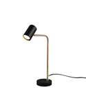 Lámpara de sobremesa minimalista MARLEY bombilla excl. 1x GU10 max. 5W IP20 Negro-Oro