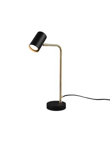 Lámpara de sobremesa minimalista MARLEY bombilla excl. 1x GU10 max. 5W IP20 Negro-Oro