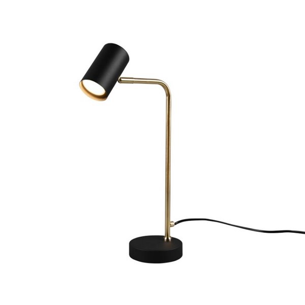 Lámpara de sobremesa minimalista MARLEY bombilla excl. 1x GU10 max. 5W IP20 Negro-Oro