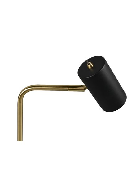 Lámpara de sobremesa minimalista MARLEY bombilla excl. 1x GU10 max. 5W IP20 Negro-Oro