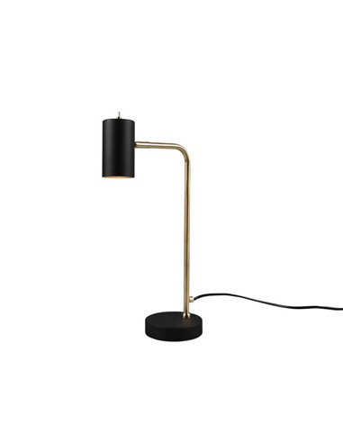Lámpara de sobremesa minimalista MARLEY bombilla excl. 1x GU10 max. 5W IP20 Negro-Oro