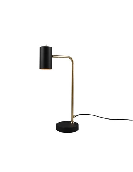 Lámpara de sobremesa minimalista MARLEY bombilla excl. 1x GU10 max. 5W IP20 Negro-Oro