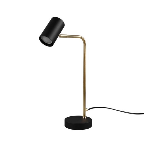 Lámpara de sobremesa minimalista MARLEY bombilla excl. 1x GU10 max. 5W IP20 Negro-Oro