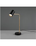 Lámpara de sobremesa minimalista MARLEY bombilla excl. 1x GU10 max. 5W IP20 Negro-Oro