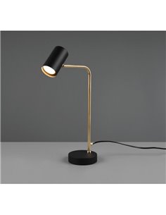 Lámpara de sobremesa minimalista MARLEY bombilla excl. 1x GU10 max. 5W IP20 Negro-Oro 2
