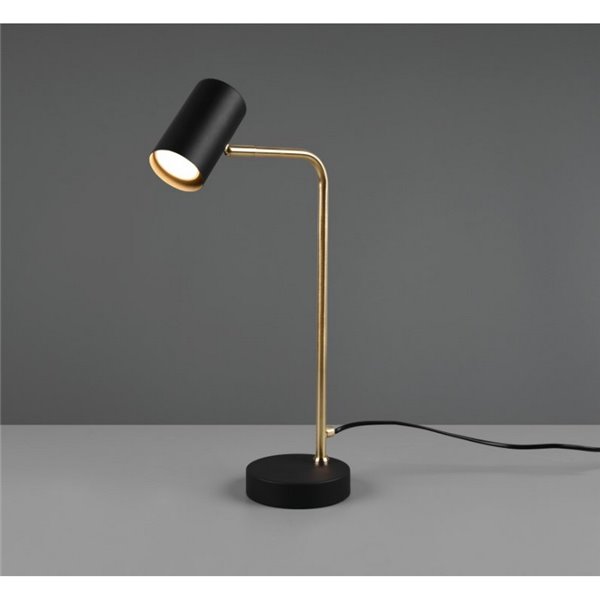 Lámpara de sobremesa minimalista MARLEY bombilla excl. 1x GU10 max. 5W IP20 Negro-Oro