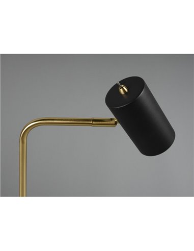 Lámpara de sobremesa minimalista MARLEY bombilla excl. 1x GU10 max. 5W IP20 Negro-Oro