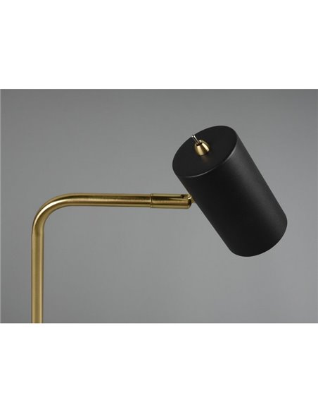 Lámpara de sobremesa minimalista MARLEY bombilla excl. 1x GU10 max. 5W IP20 Negro-Oro