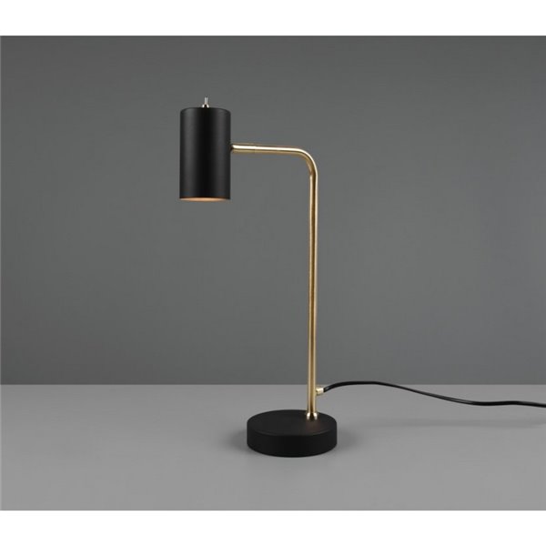 Lámpara de sobremesa minimalista MARLEY bombilla excl. 1x GU10 max. 5W IP20 Negro-Oro