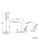 Lámpara de sobremesa LED POLO estilo flexo 4 niveles de luz ajustable 5W 550lm, 3000+4000+5000K IP20