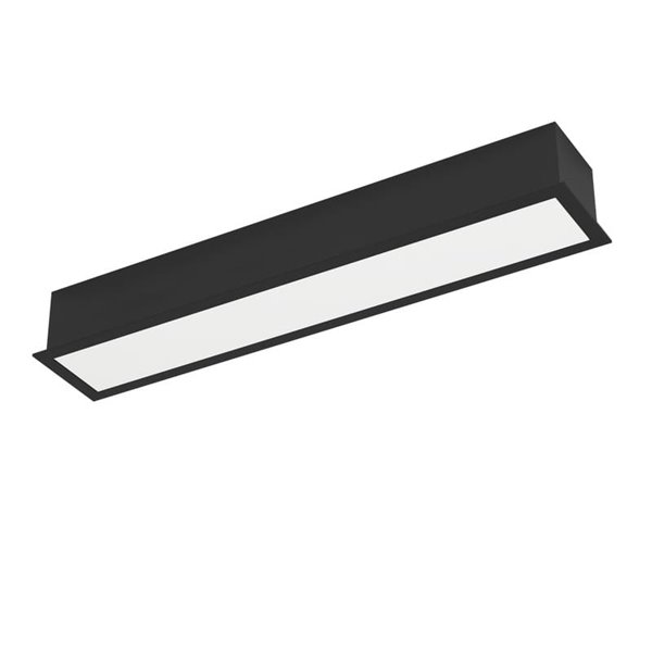 Applique/plafonnier encastré LED SALITTA, pour extérieur, 9 W, 1 080 lm, lumière chaude 3 000 K, longueur 40 cm, IP65