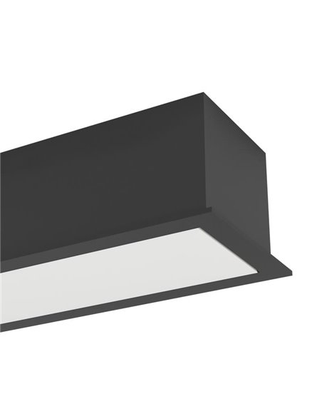 Luminária de embutir na parede/teto SALITTA LED, para uso externo, 9W 1080Lm, luz quente 3000K, 40cm de comprimento, IP65