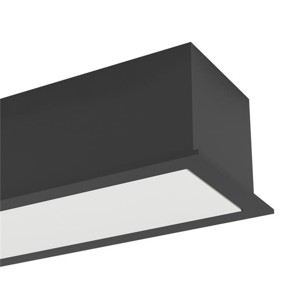 Applique/plafonnier encastré LED SALITTA, pour extérieur, 9 W, 1 080 lm, lumière chaude 3 000 K, longueur 40 cm, IP65