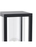 Lámpara de pie/Baliza para exterior CASCINETA, con estructura de fundición de aluminio negro, E27, IP54 