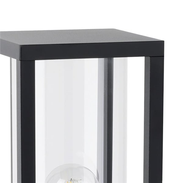 Lámpara de pie/Baliza para exterior CASCINETA, con estructura de fundición de aluminio negro, E27, IP54 