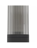 Baliza para exterior SALLE, negro con estructura de aluminio y plástico estriado, E27, IP54