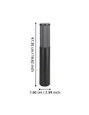 Baliza para exterior SALLE, negro con estructura de aluminio y plástico estriado, E27, IP54