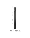 Baliza exterior SALLE, negra con estructura de alumino y plástico estriado, 110cm altura E27, IP54