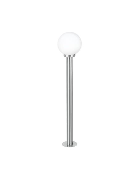 Baliza para exterior NISIA, estructura en acero inoxidable 1m altura tulipa redonda Ø20cm, E27, IP44
