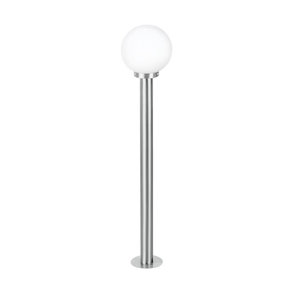 Baliza para exterior NISIA, estructura en acero inoxidable 1m altura tulipa redonda Ø20cm, E27, IP44