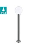 Baliza para exterior NISIA, estructura en acero inoxidable 1m altura tulipa redonda Ø20cm, E27, IP44