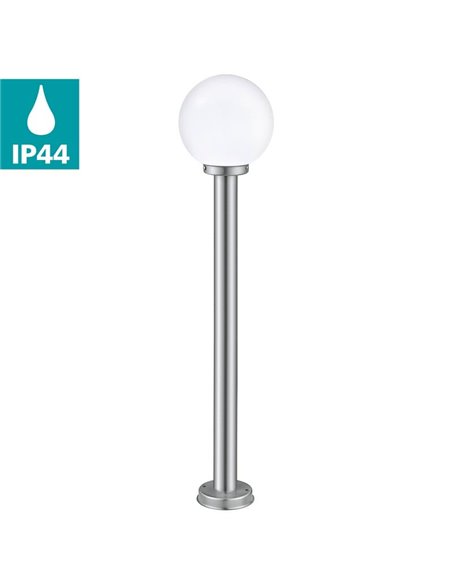 Baliza para exterior NISIA, estructura en acero inoxidable 1m altura tulipa redonda Ø20cm, E27, IP44