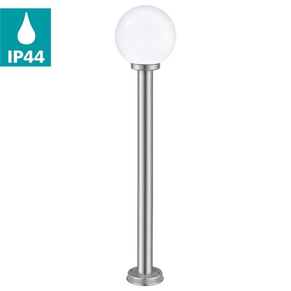 Baliza para exterior NISIA, estructura en acero inoxidable 1m altura tulipa redonda Ø20cm, E27, IP44