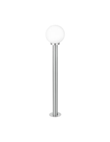Baliza para exterior NISIA, estructura en acero inoxidable 1m altura tulipa redonda Ø20cm, E27, IP44