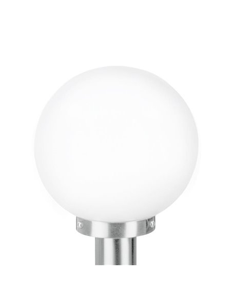 Baliza para exterior NISIA, estructura en acero inoxidable 1m altura tulipa redonda Ø20cm, E27, IP44