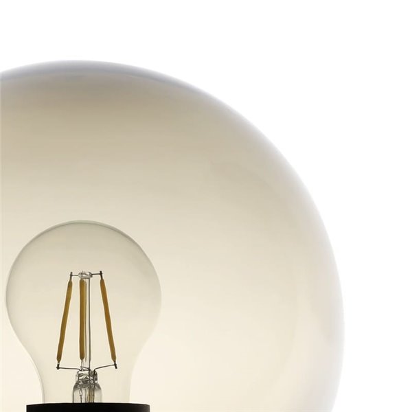 Luminária de parede externa TAVERNA, com estrutura em aço preto e cúpula em plástico preto transparente, E27, IP44