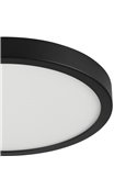 Plafón LED para exterior redondo ARGOLIS 2, negro 20,5W 2400Lm 3000K, Ø285mm, IP44