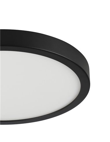 Plafón LED para exterior redondo ARGOLIS 2, negro 20,5W 2400Lm 3000K, Ø285mm, IP44