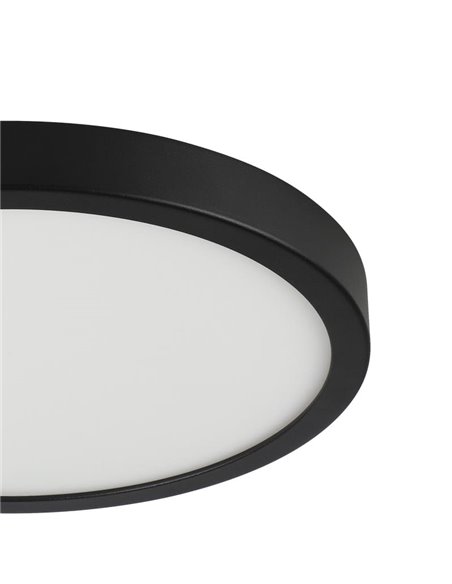 Plafón LED para exterior redondo ARGOLIS 2, negro 20,5W 2400Lm 3000K, Ø285mm, IP44