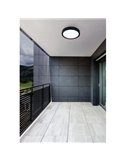 Plafón LED para exterior redondo ARGOLIS 2, negro 20,5W 2400Lm 3000K, Ø285mm, IP44