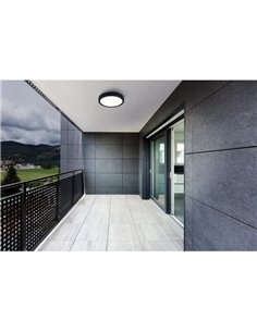 Luminária de teto externa LED redonda ARGOLIS 2, preta, 20,5 W, 2400 Lm, 3000 K, Ø 285 mm, IP44 2