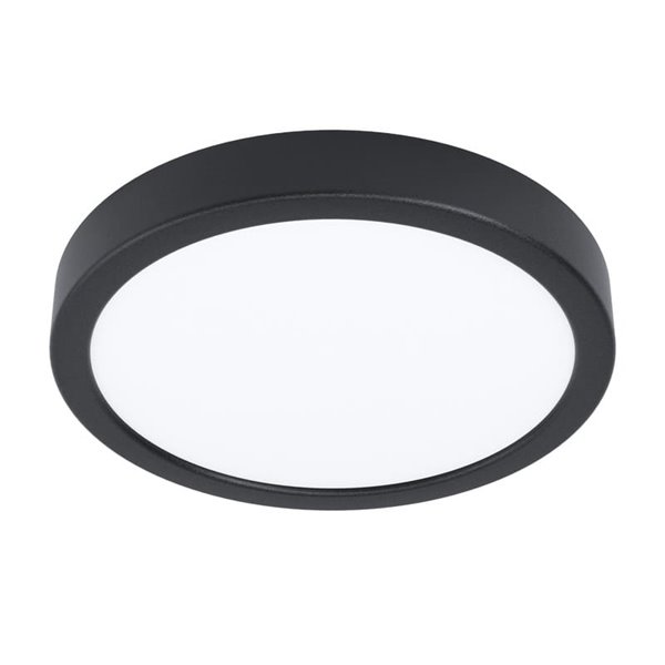 Luminária de teto externa LED redonda ARGOLIS 2, preta, 20,5 W, 2400 Lm, 3000 K, Ø 285 mm, IP44