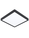 Plafón LED de exterior cuadrado negro ARGOLIS 2, para exterior 2400Lm 3000K, IP44