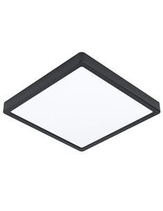 Plafón LED de exterior cuadrado negro ARGOLIS 2, para exterior 2400Lm 3000K, IP44