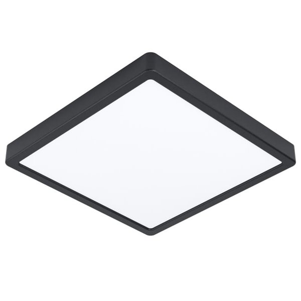 Luminária de teto externa LED quadrada preta ARGOLIS 2, 2400Lm 3000K, IP44