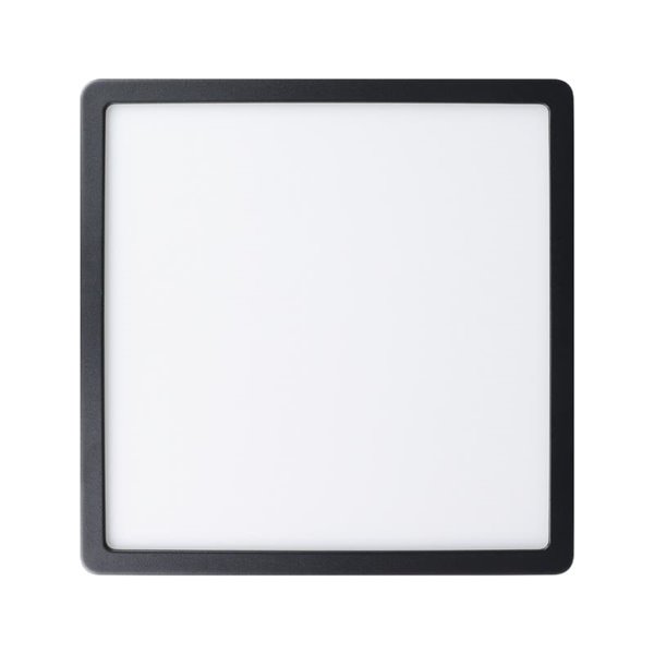 Plafón LED de exterior cuadrado negro ARGOLIS 2, para exterior 2400Lm 3000K, IP44