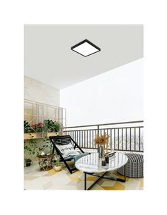 Plafón LED de exterior cuadrado negro ARGOLIS 2, para exterior 2400Lm 3000K, IP44 2