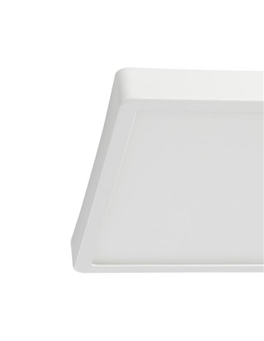 Plafón LED de exterior cuadrado blanco ARGOLIS 2, para exterior 2400Lm 3000K, IP44