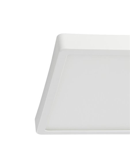 Plafón LED de exterior cuadrado blanco ARGOLIS 2, para exterior 2400Lm 3000K, IP44