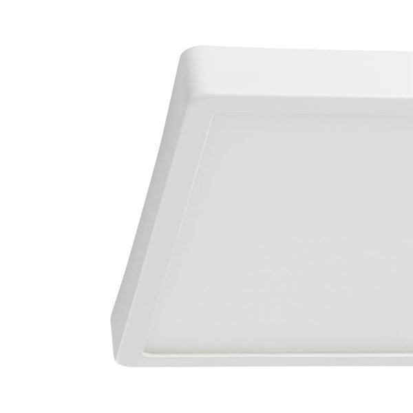 Plafonnier d'extérieur carré LED blanc ARGOLIS 2, 2400 Lm 3000 K, IP44