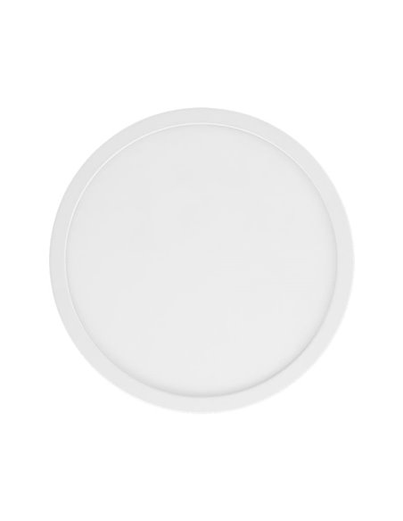 Luminária de teto LED branca redonda ARGOLIS 2 para uso externo, Ø285mm, 2400Lm, 3000K, IP44