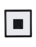 Luminária de teto LED quadrada com cantos arredondados e detalhe central, IPHIAS 2, para uso externo, 17W, 2000Lm, 3000K, IP44