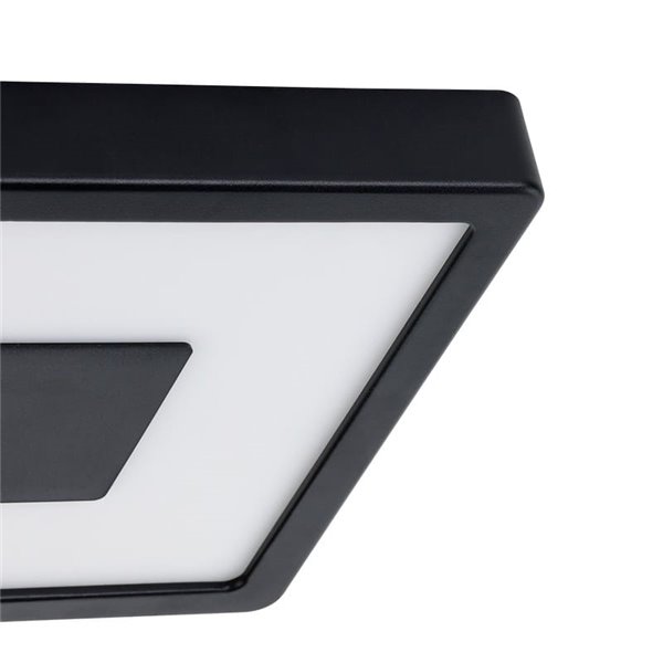 Plafón LED cuadrado con esquinas redondeadas y detalle en medio IPHIAS 2, de exterior 17W 2000Lm 3000K, IP44
