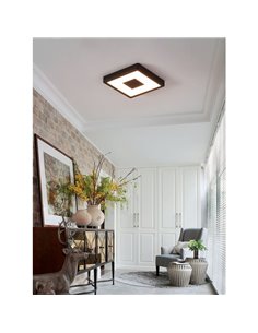 Plafón LED cuadrado con esquinas redondeadas y detalle en medio IPHIAS 2, de exterior 17W 2000Lm 3000K, IP44 2